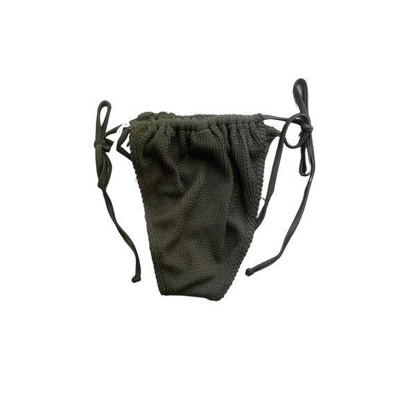 Good American Always Fits Tiny Ties Bikini Bottoms Stormy Green Sz 1/2 S/M - Picture 3 of 5